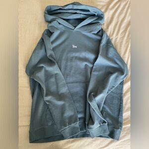 Blue Seek Discomfort hoodie with 'Yes' Embroidery